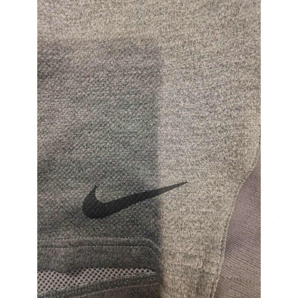 Nike Mens L Grey Dri-FIT Fleece Athletic Training Shorts Mesh Pockets CJ2009 EUC